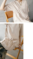 A crinkled shirred T-shirt that perfectly matches your personality