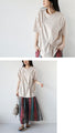 A crinkled shirred T-shirt that perfectly matches your personality