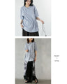 A crinkled shirred T-shirt that perfectly matches your personality