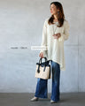 A long top that can be worn in many different ways to hide and show off