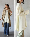 A long top that can be worn in many different ways to hide and show off