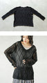 Diamond print sheer top