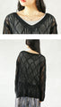 Diamond print sheer top