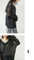 Diamond print sheer top
