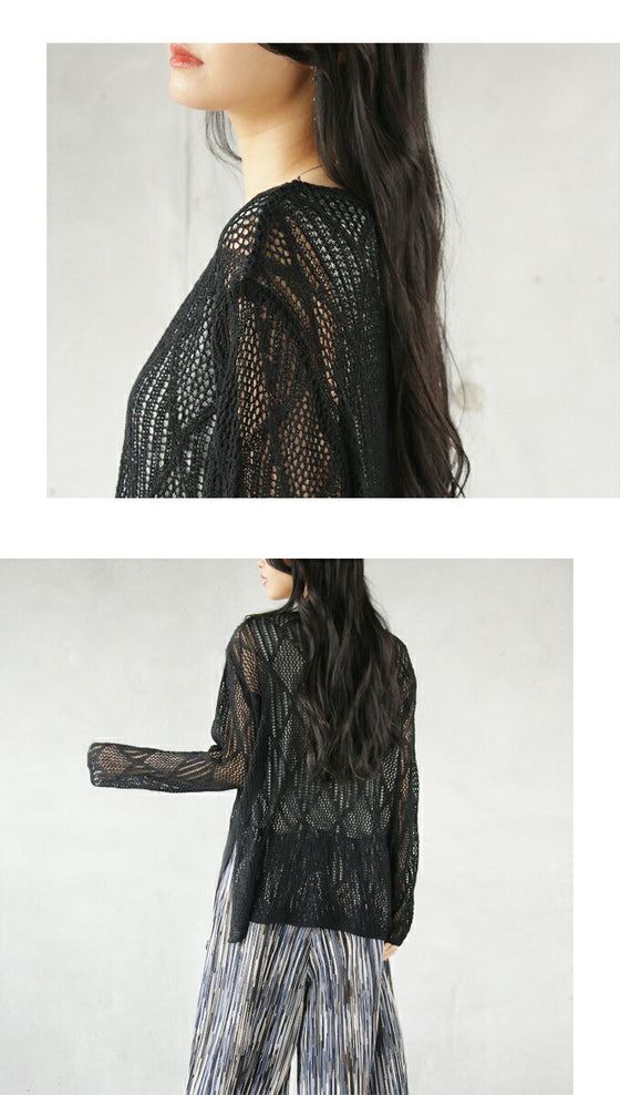 ダイヤ柄シアートップス