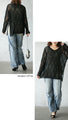 Diamond print sheer top