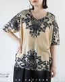Damask print top