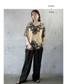 Damask print top