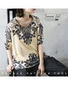 Damask print top