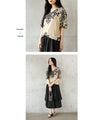 Damask print top