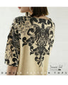 Damask print top