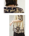 Damask print top