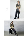 Damask print top