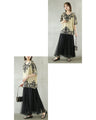 Damask print top