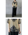 Damask print top