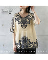 Damask print top