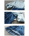 A cute and casual gradient dungaree tiered dress