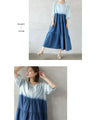 A cute and casual gradient dungaree tiered dress