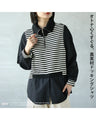 Mixed material docking shirt top