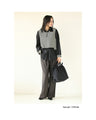 Mixed material docking shirt top