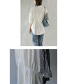 A mixed shirt top with a striking pattern