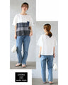 異素材ドッキングＴシャツ トップス