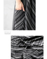 Wrinkled random stripe skirt