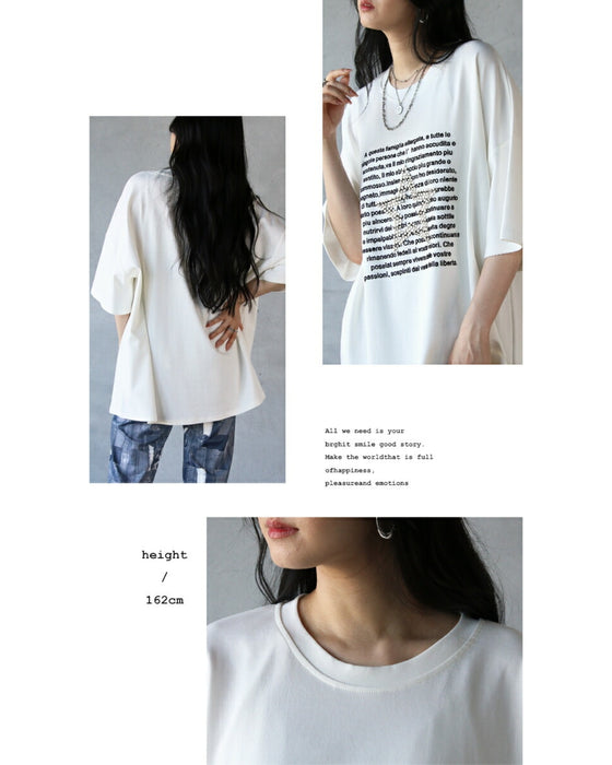 スタッズ&立体ロゴ ロックな煌めきで差のつく大人カジュアルTシャツ