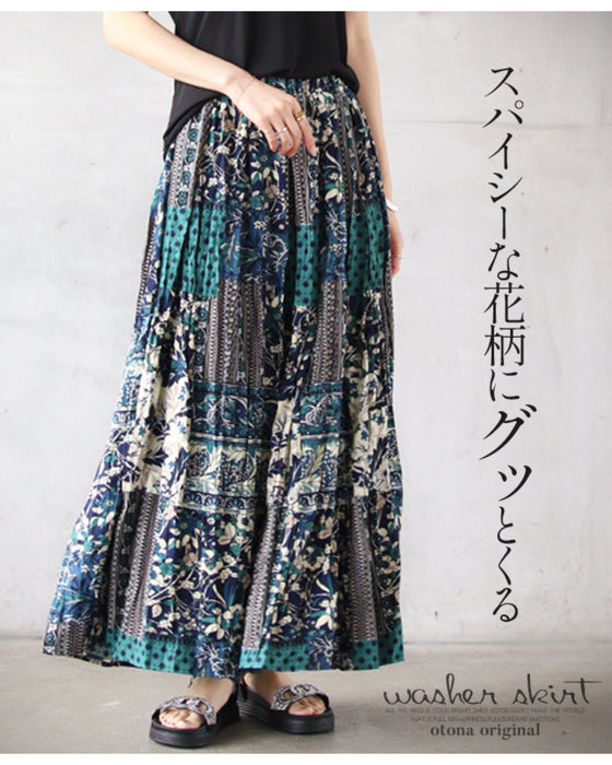 otona original spicy floral print skirt