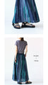 Painting art striped flared skirt that will elevate your style