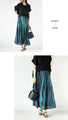 Painting art striped flared skirt that will elevate your style