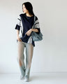Adult casual otona original tops made with lines and color schemes