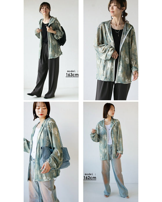 染シアー クール メッシュ パーカー