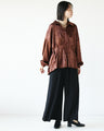 Satin Flower Tops with a striking floral pattern