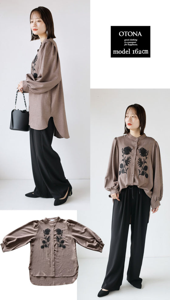 Floral embroidered shirt tops that make every move look classy