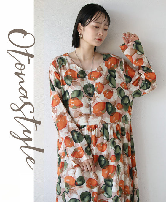 Aライン ロングワンピース