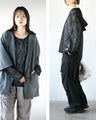 A light and fashionable wavy sheer cut and sewn top