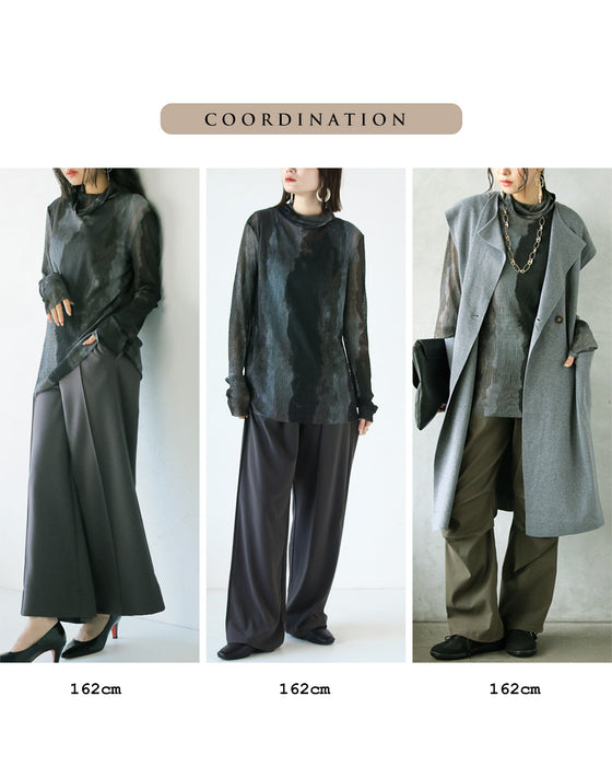 Mixed color sheer top with this texture