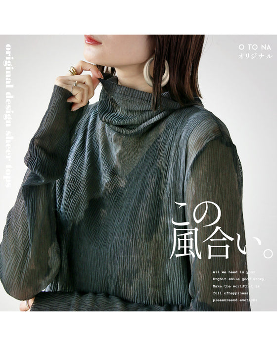 Mixed color sheer top with this texture