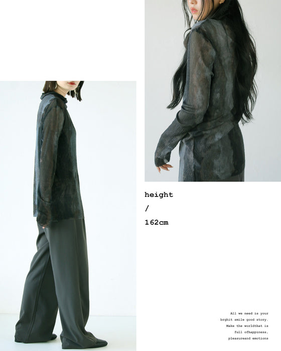 Mixed color sheer top with this texture