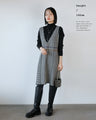Classic houndstooth knit tunic dress