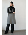 Classic houndstooth knit tunic dress