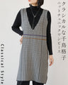 Classic houndstooth knit tunic dress