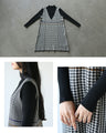 Classic houndstooth knit tunic dress