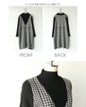 Classic houndstooth knit tunic dress