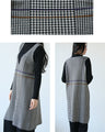 Classic houndstooth knit tunic dress