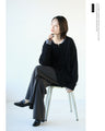 Loose knit top with a mature feel