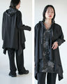 A versatile black haori cardigan that can be worn for both special occasions and daily wear