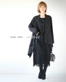 A versatile black haori cardigan that can be worn for both special occasions and daily wear