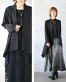 A versatile black haori cardigan that can be worn for both special occasions and daily wear